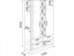 Шкаф 3-х секционный Волкер М02 ШхВхГ 1200х2000х515 мм
